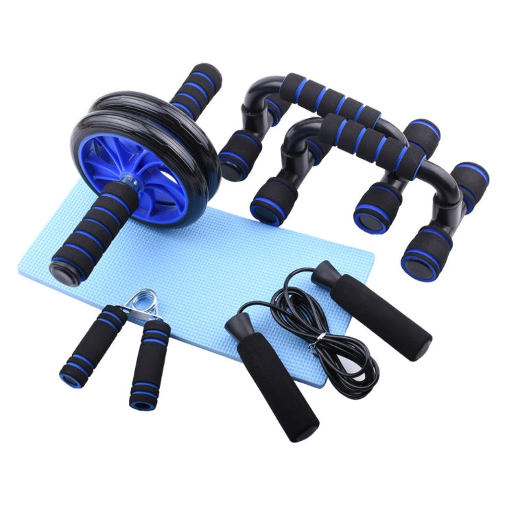Home sports and fitness equipment--5 IN 1 Ab Roller,Push-up Bars,Jump Rope & Hand Gris